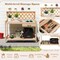 Wooden Garden Potting Bench Table with Lattice Trellis Workstation